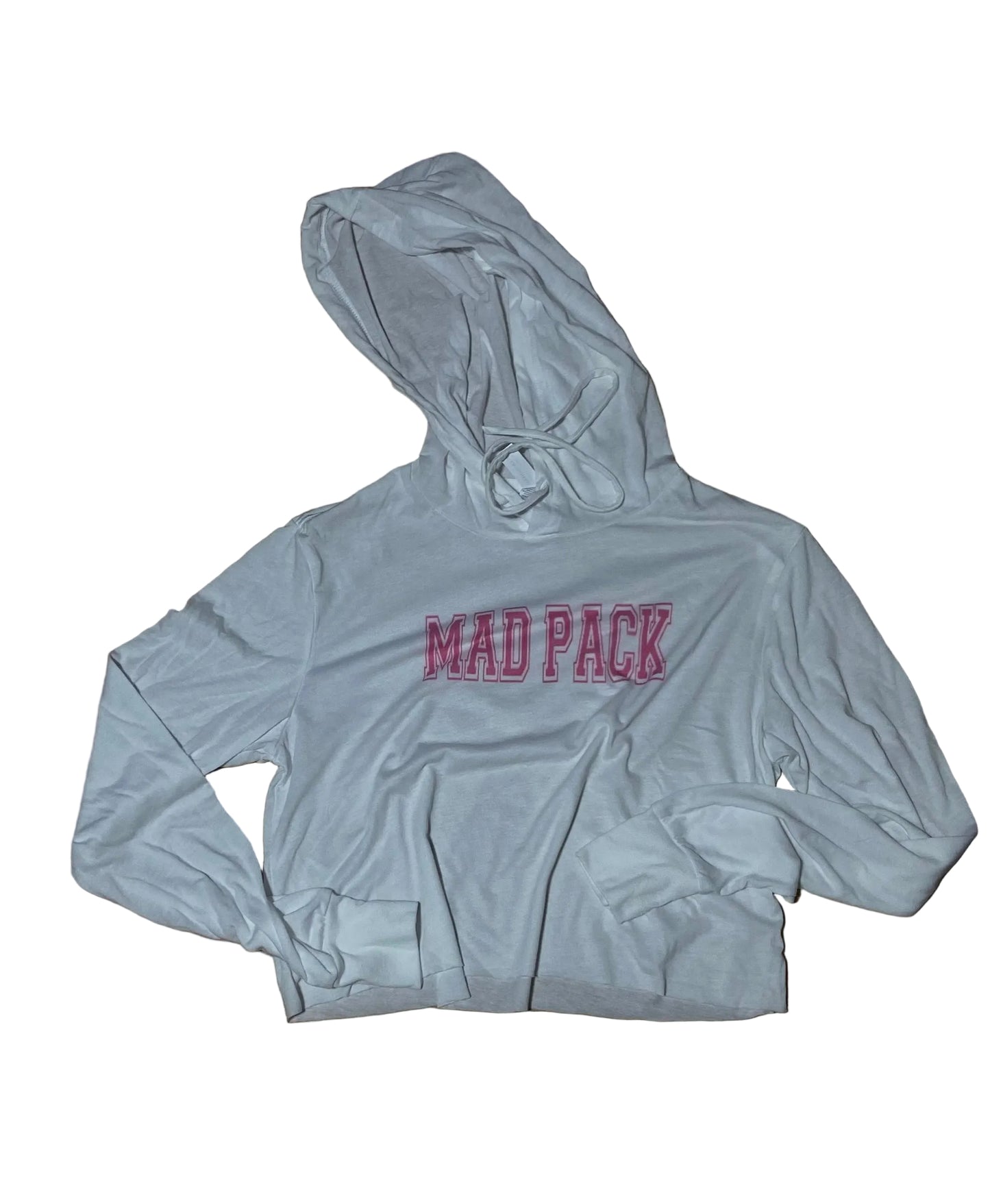 Ladies lightweight MADPACK cropped Hooded Tee