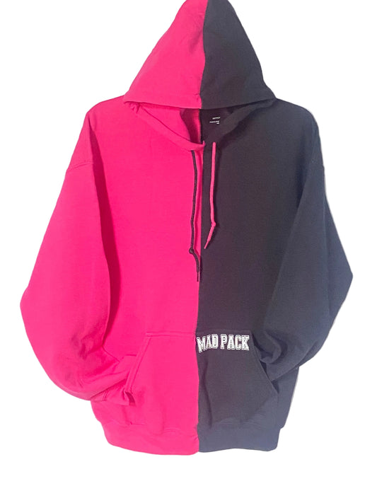 Madpack Two-Tone Hoodie Black/Pink Large