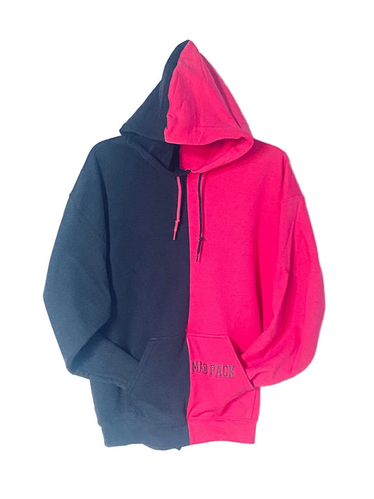 Madpack Two-Tone Hoodie Pink/Black Large
