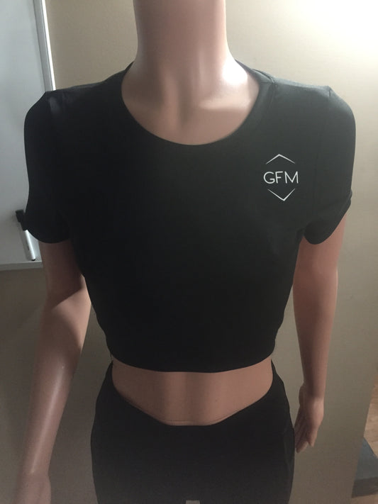Black GFM Crop Tee