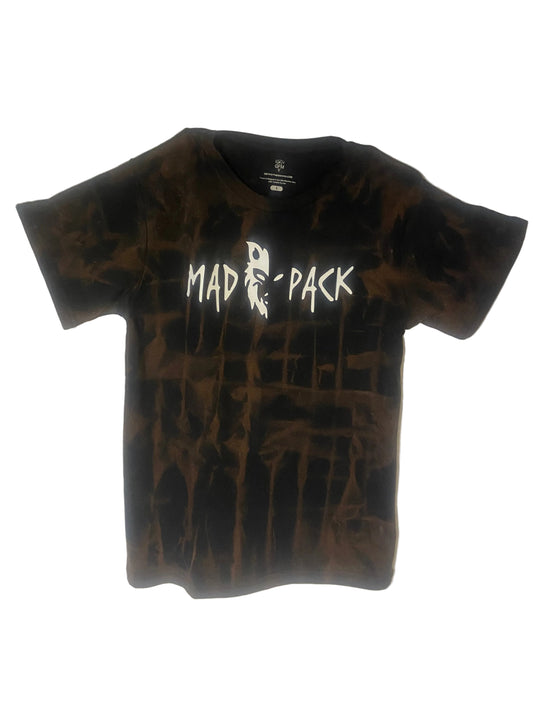 Chaos Mad Pack Tee – Bleached Graphic Gym Shirt | Premium 60/40 Blend